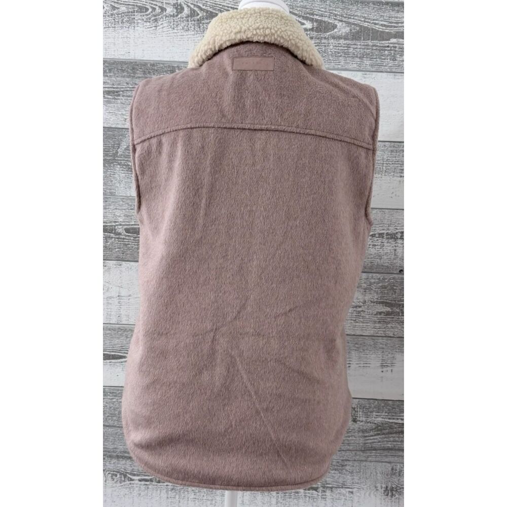 Sanctuary Sleeveless Vest Women's M Sherpa Soft Warm Cozy Mauve (NWT) - Picture 2 of 12